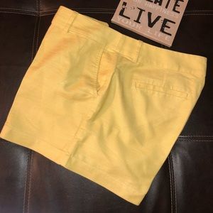NWOT 4” yellow Loft Shorts
